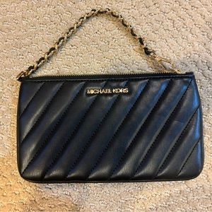 Michael Kors Quilted Black and Gold small purse